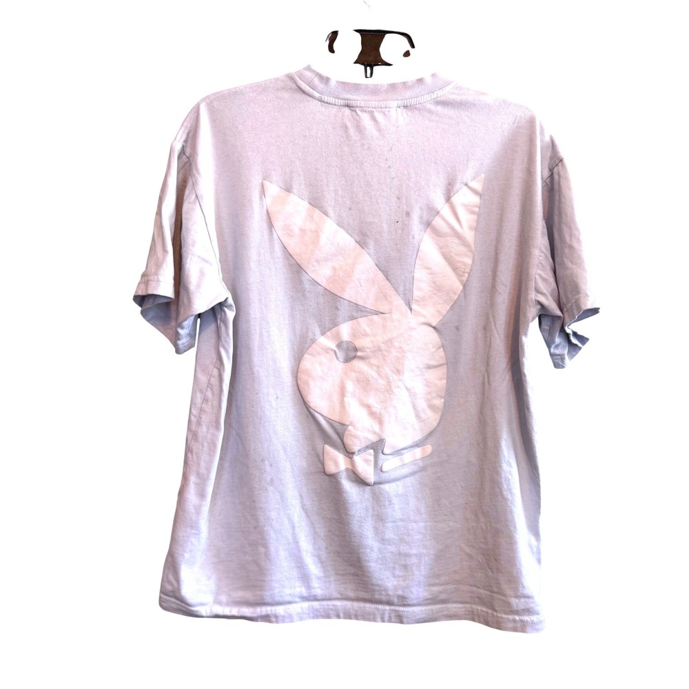 Playboy by‎ PacSun PB Studio Graphic T-Shirt Light Blue Lavender Bunny Logo S